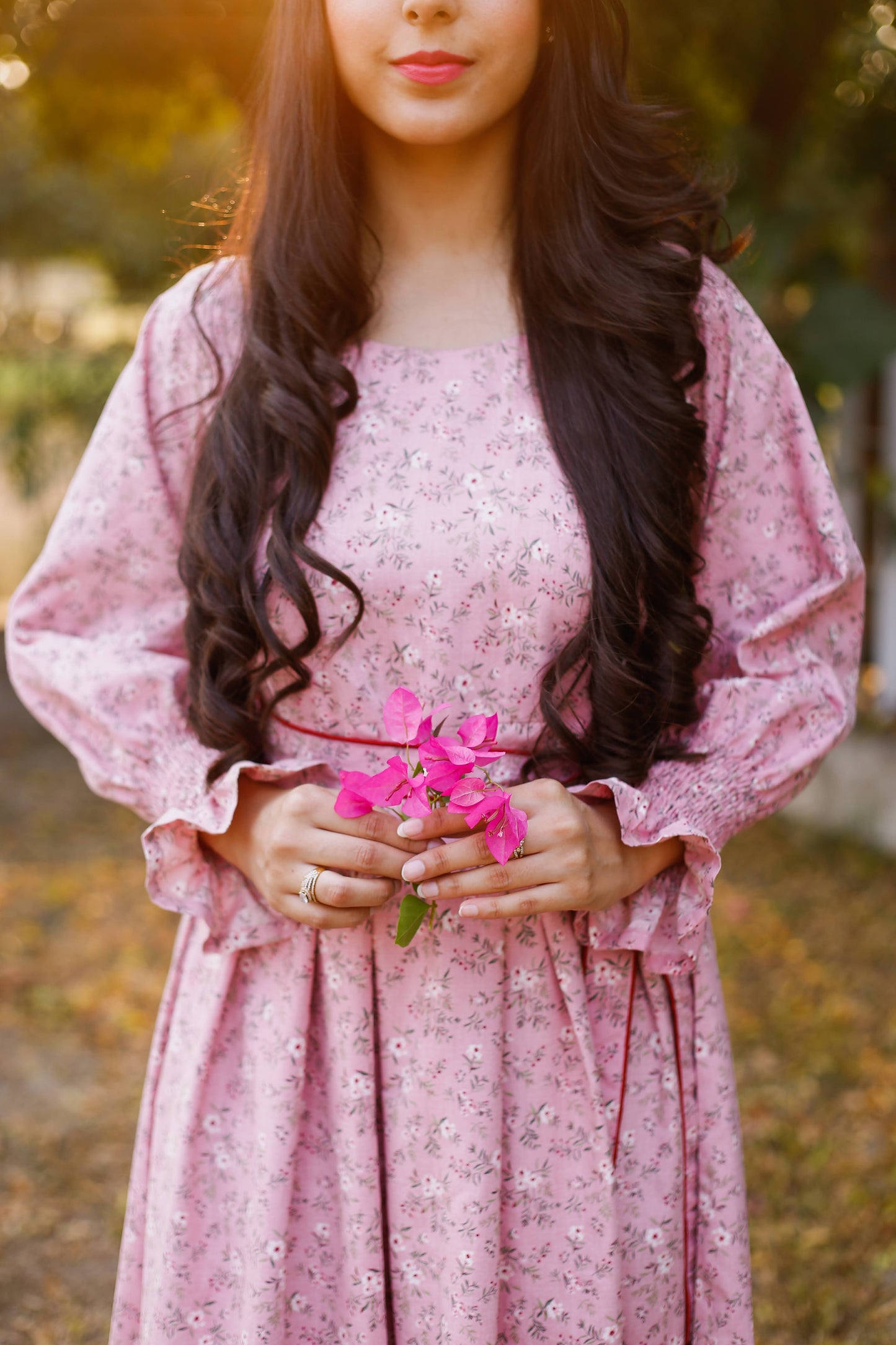 Blush - Baby Pink Floral Frock