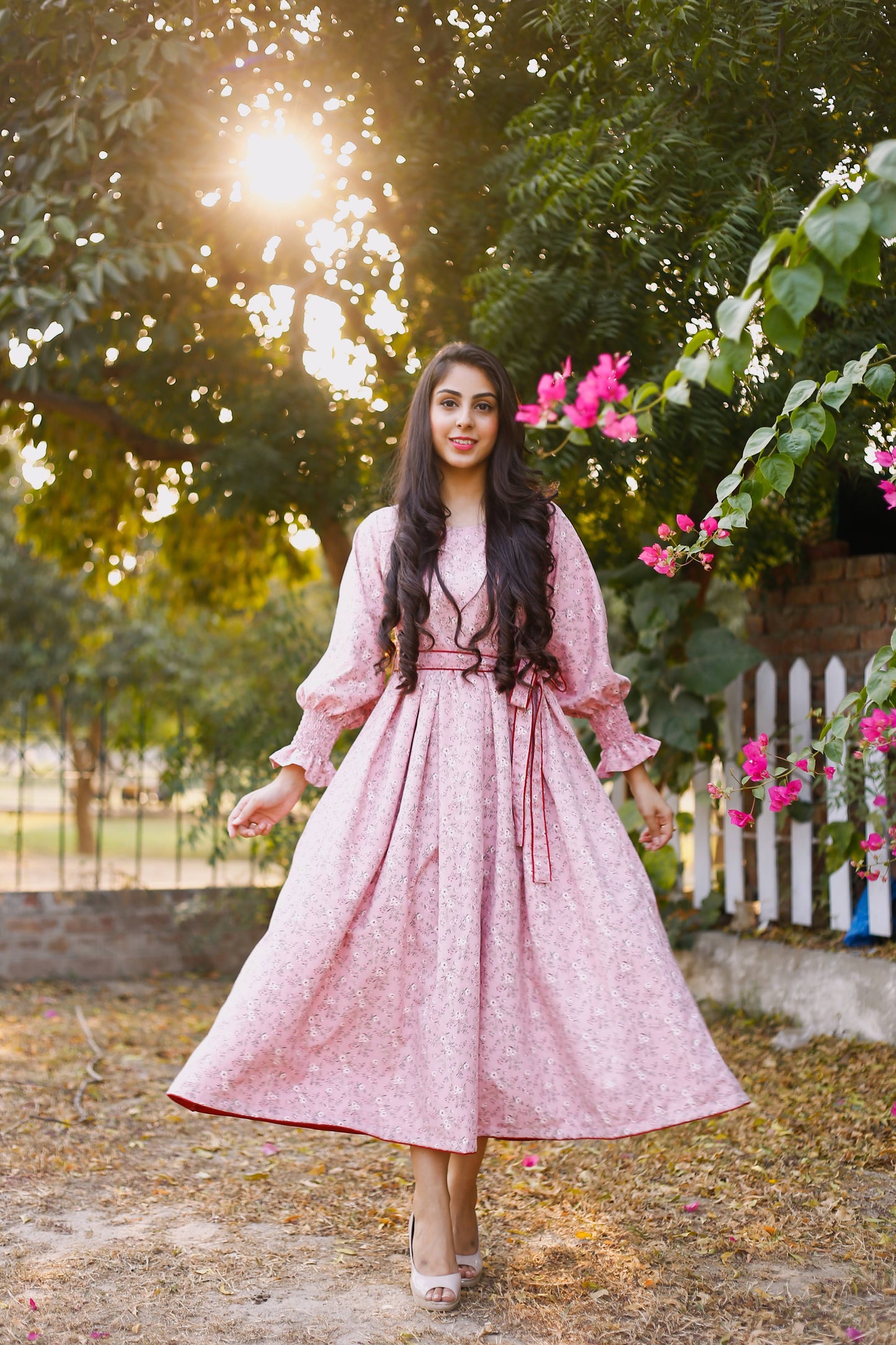 Blush - Baby Pink Floral Frock